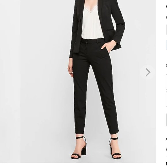 Express Pants - Express Black Mid Rise Columnist Ankle Pants